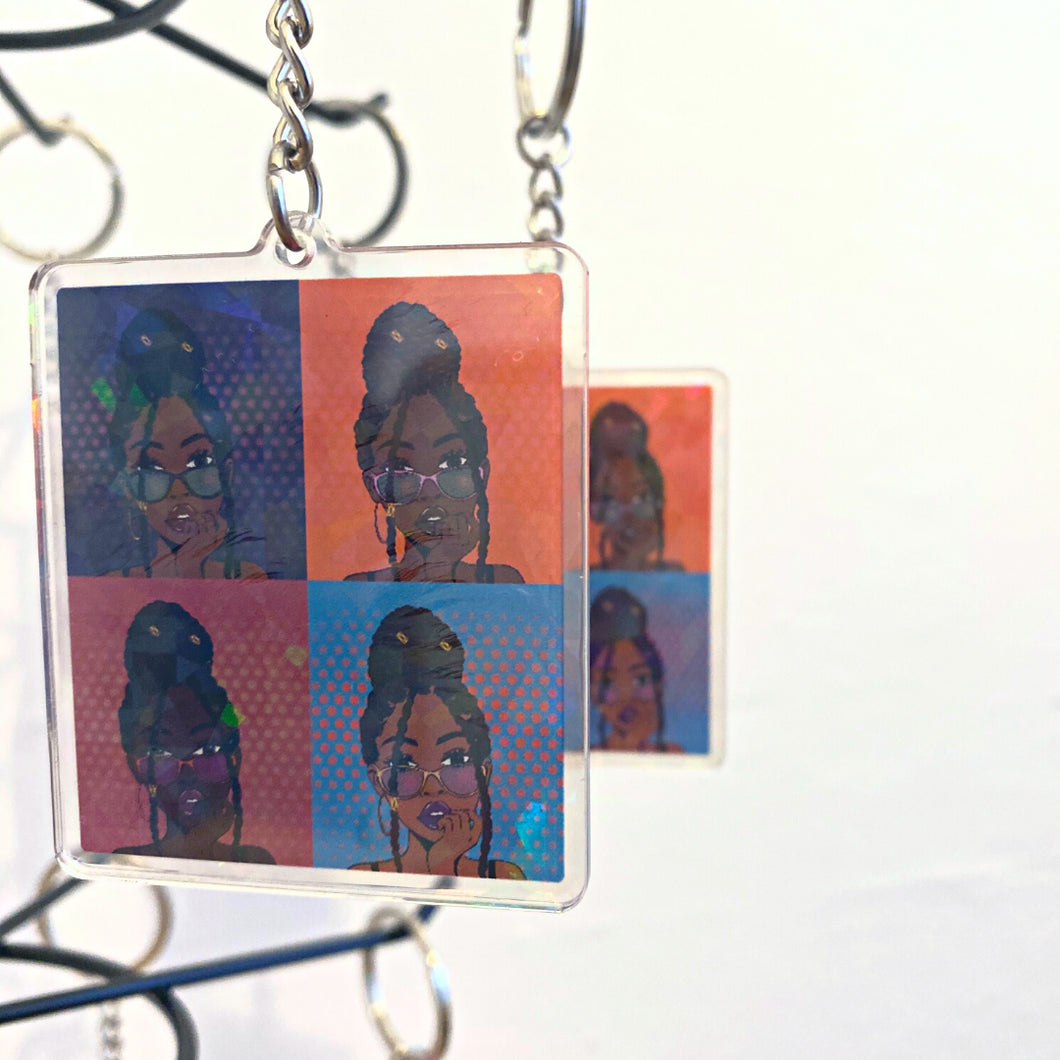 Pop Art Chic Keyring